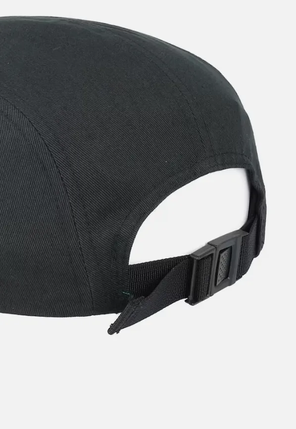 5 PANEL LOGO HAT BLACK