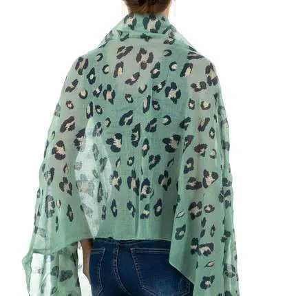 Aria Luxury Pastel Leopard Print Scarves