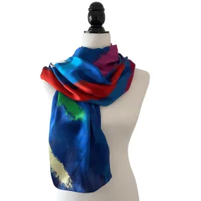 Basie Blues Mulberry Silk Scarf