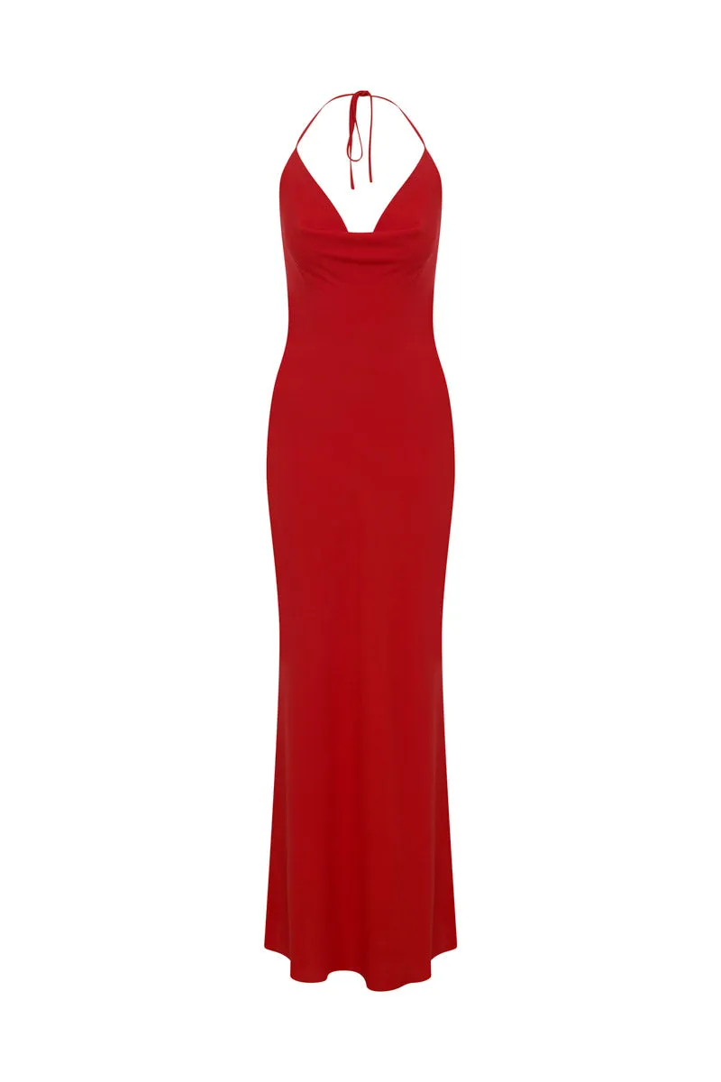 BIAS CUT DRESS WITH SASH DETAIL