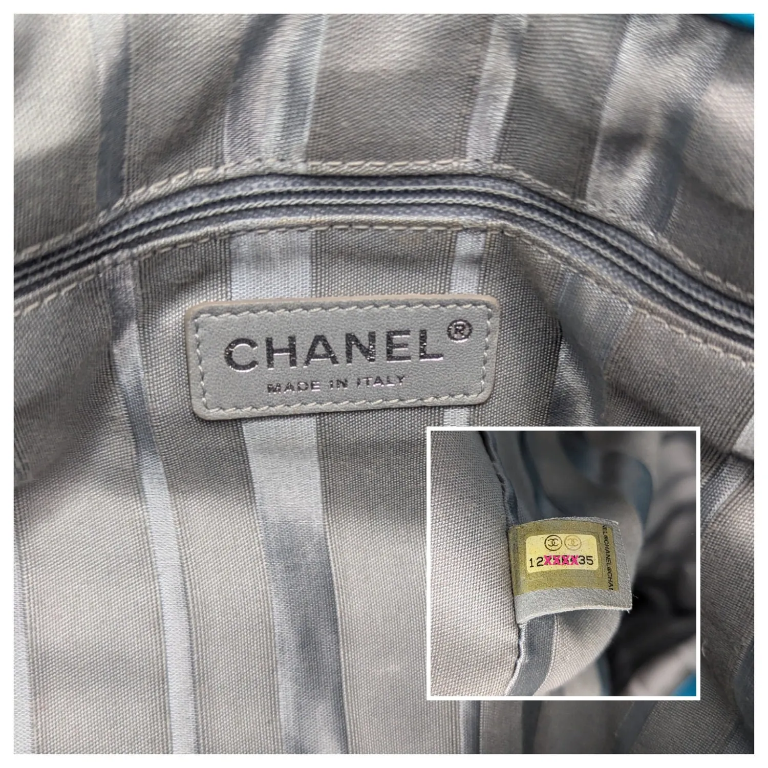 Chanel CC Discus Supple Lambskin Turquoise Tote