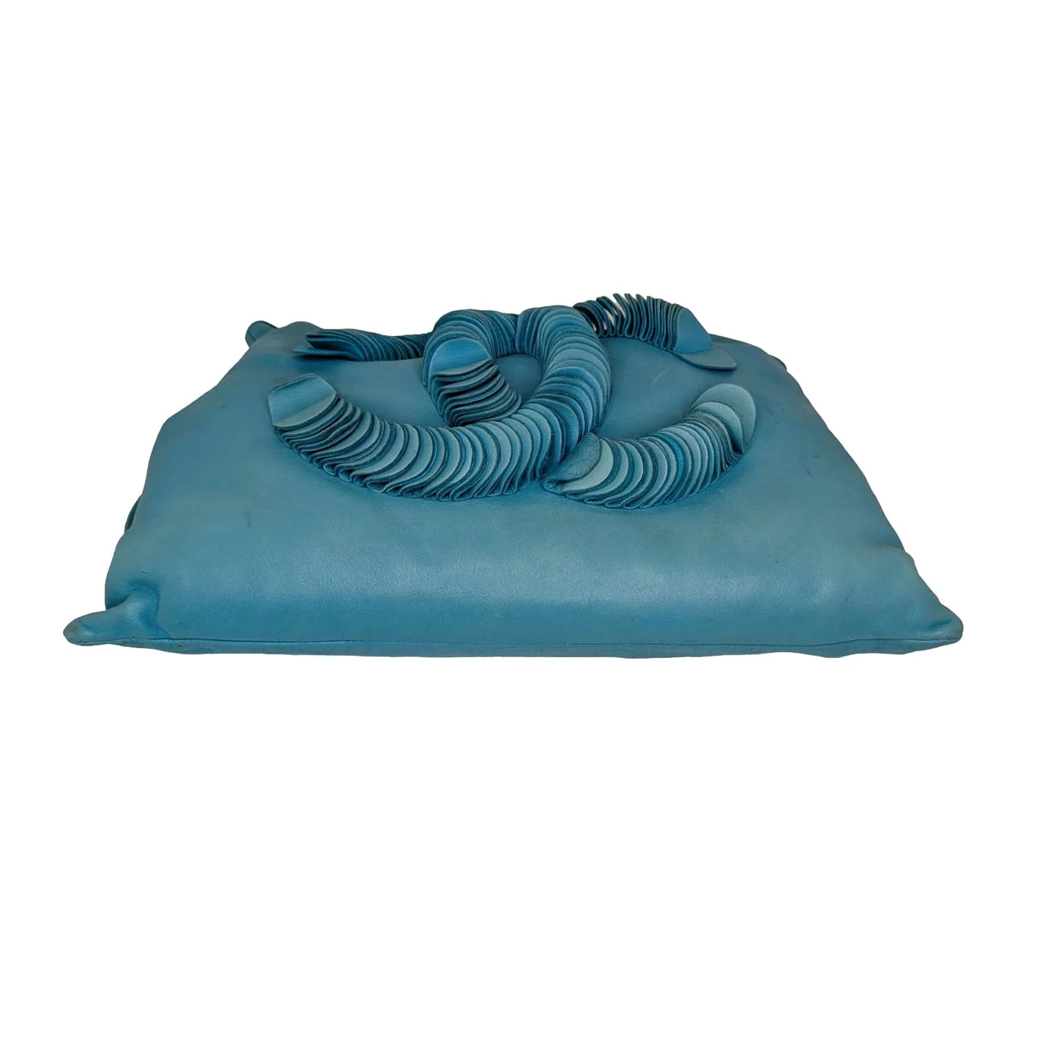 Chanel CC Discus Supple Lambskin Turquoise Tote