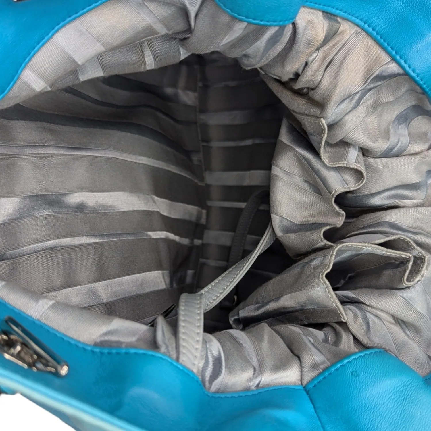 Chanel CC Discus Supple Lambskin Turquoise Tote