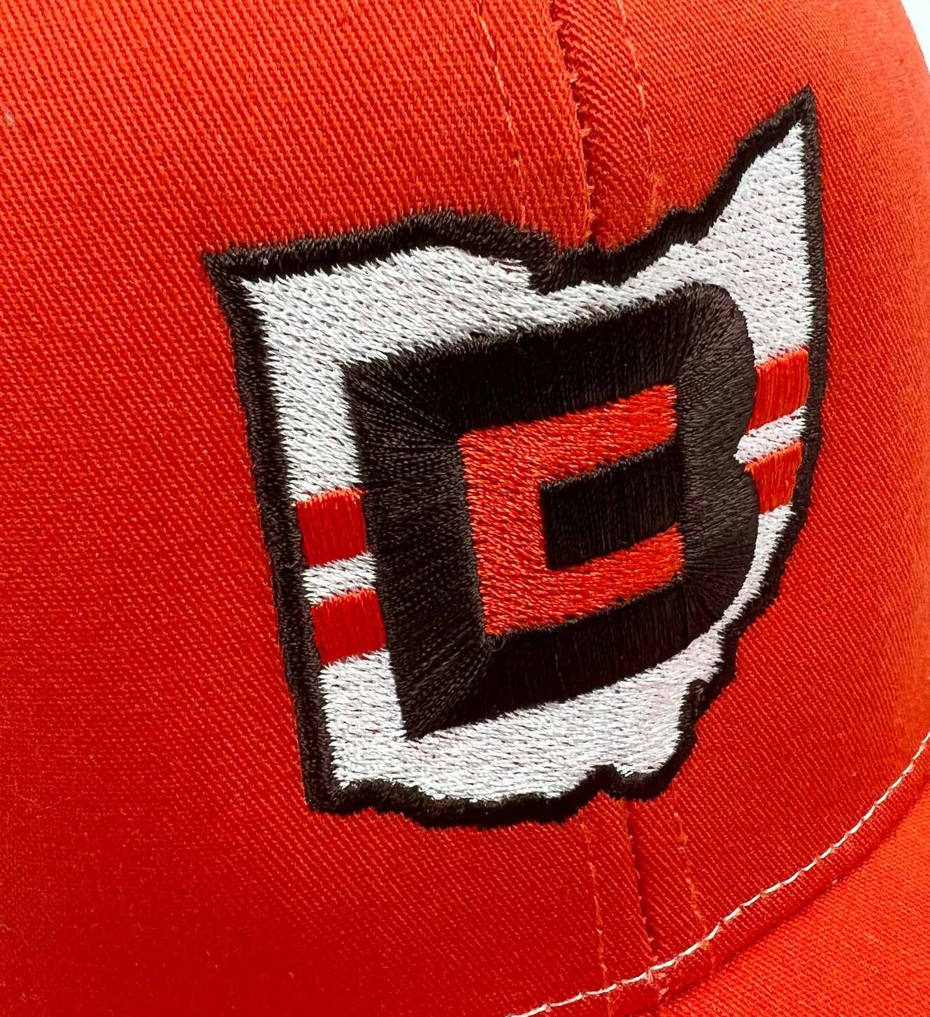 Cleveland White CB Ohio Orange Snap Back