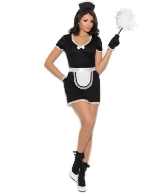 Elegant Moments EM-99088X Flirty Maid - 4 Pcs Costume