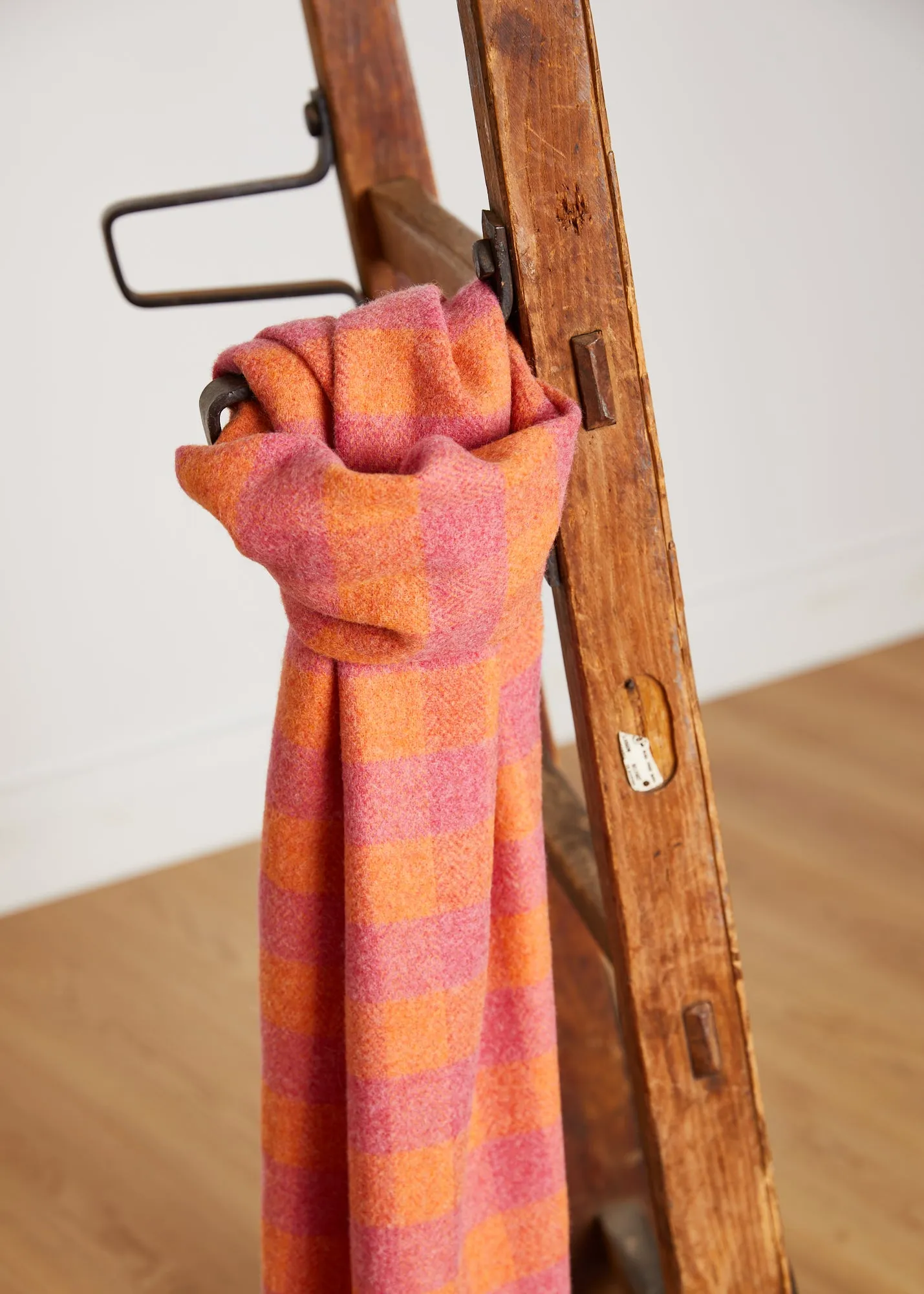 Foxford Orange and Pink Lambswool Scarf
