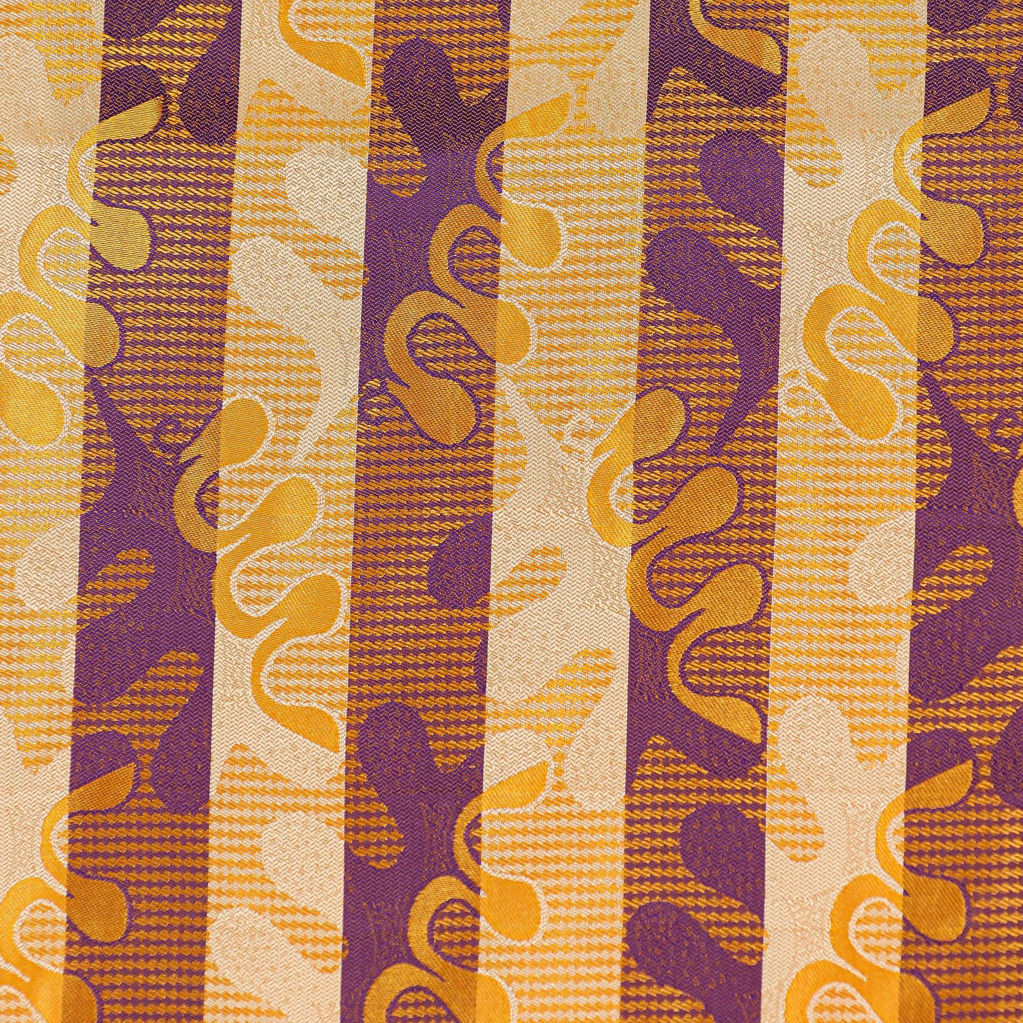 Gold & Purple Double Duku Premium Scalf