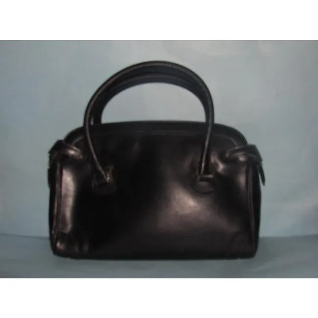Gucci Vintage Pursesdesigner Purses Glossy Black Leather Satchel