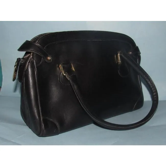 Gucci Vintage Pursesdesigner Purses Glossy Black Leather Satchel