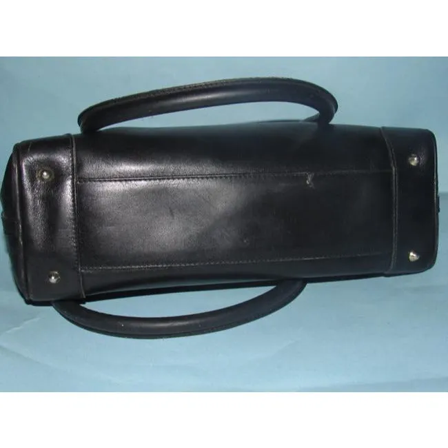Gucci Vintage Pursesdesigner Purses Glossy Black Leather Satchel