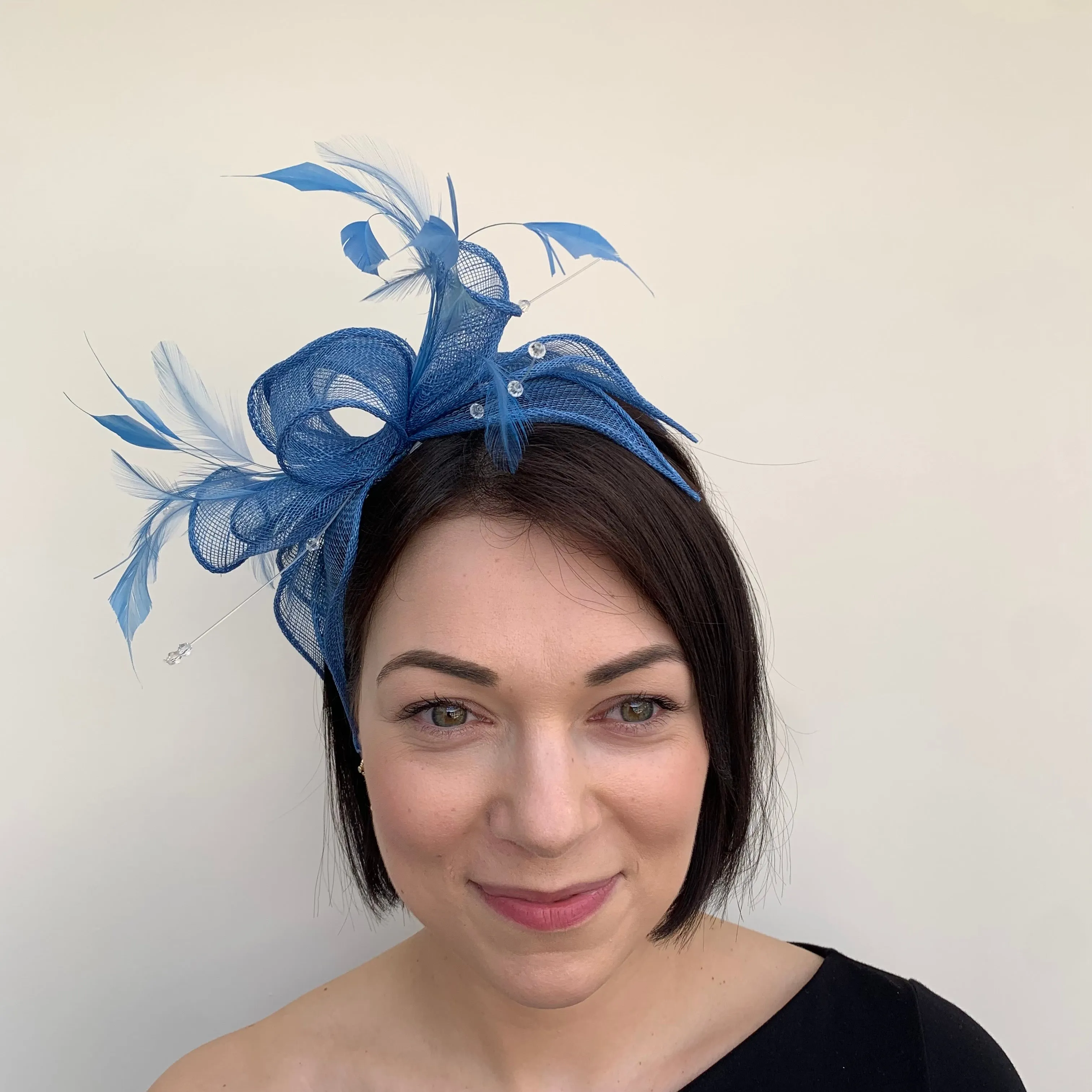 J Bees JB23/318 Fascinator in Blues