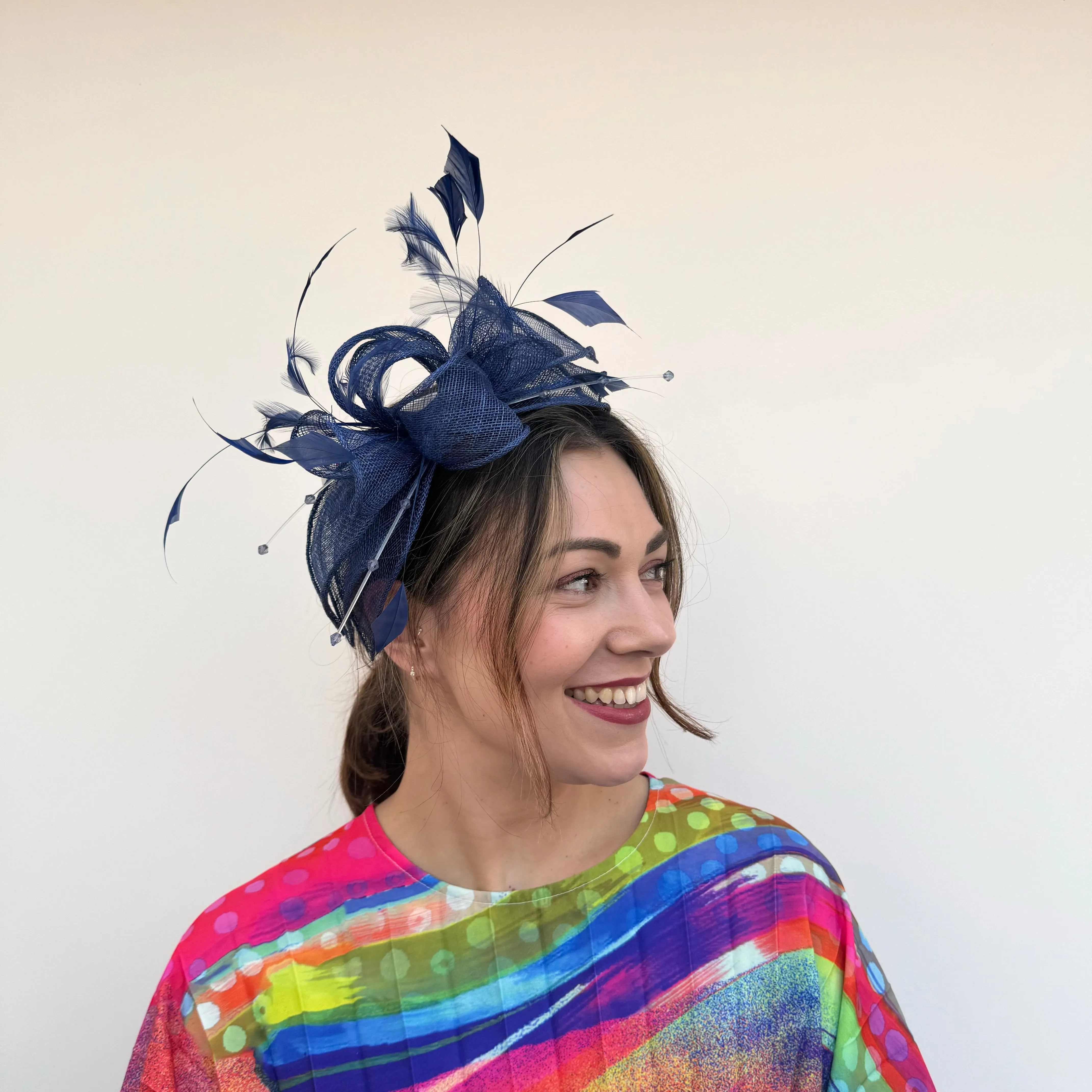 J Bees JB23/318 Fascinator in Blues
