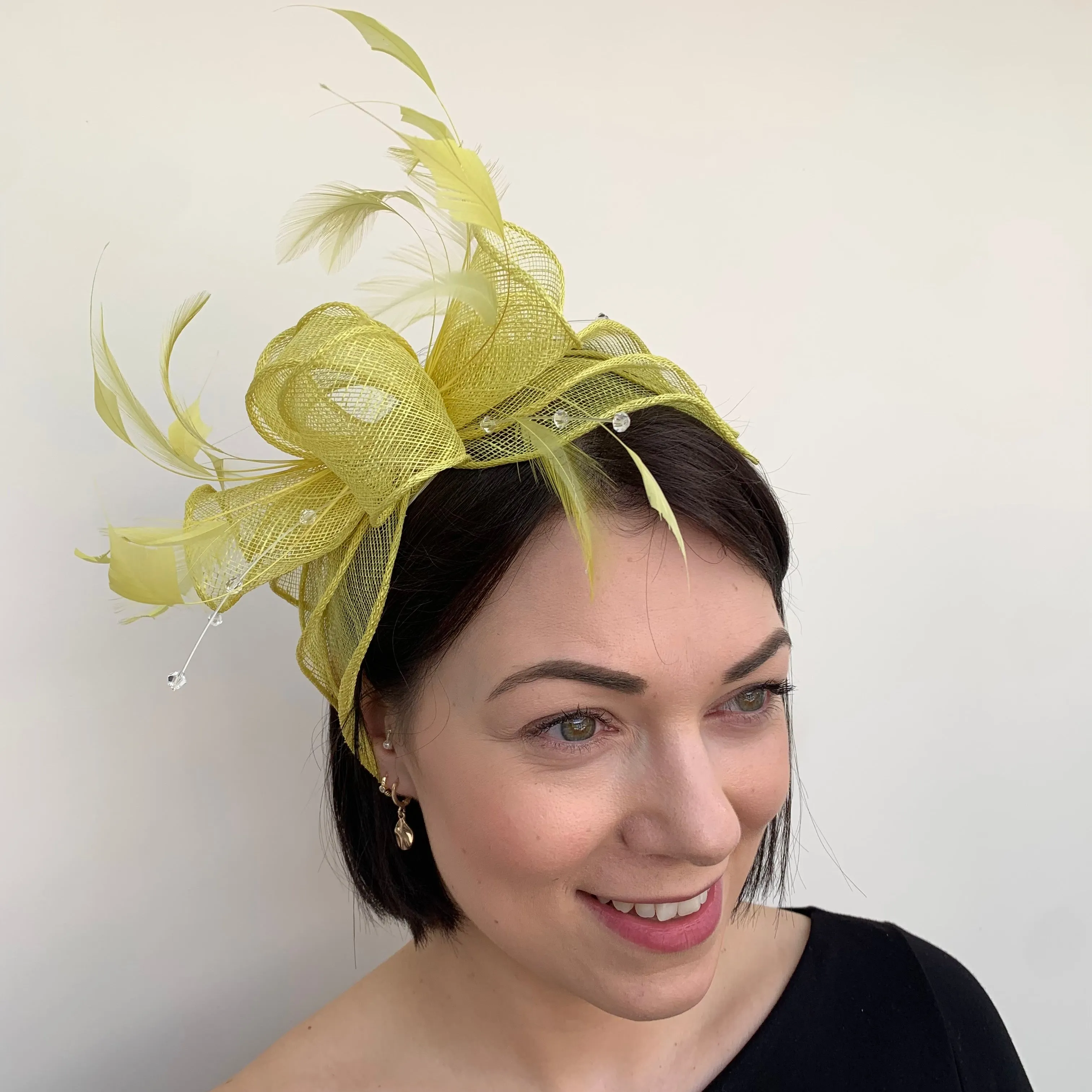 J Bees JB23/318 Fascinator in Greens