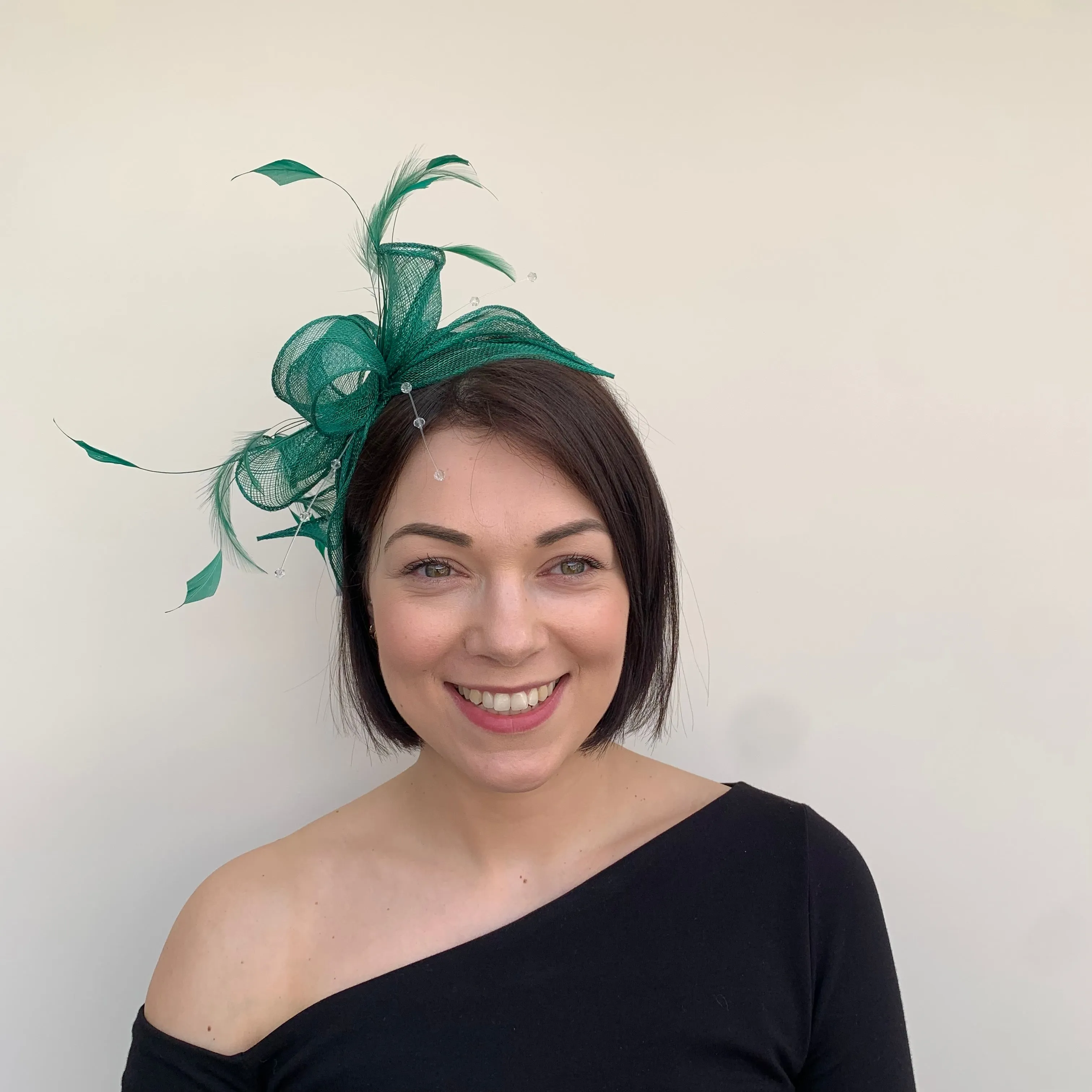 J Bees JB23/318 Fascinator in Greens