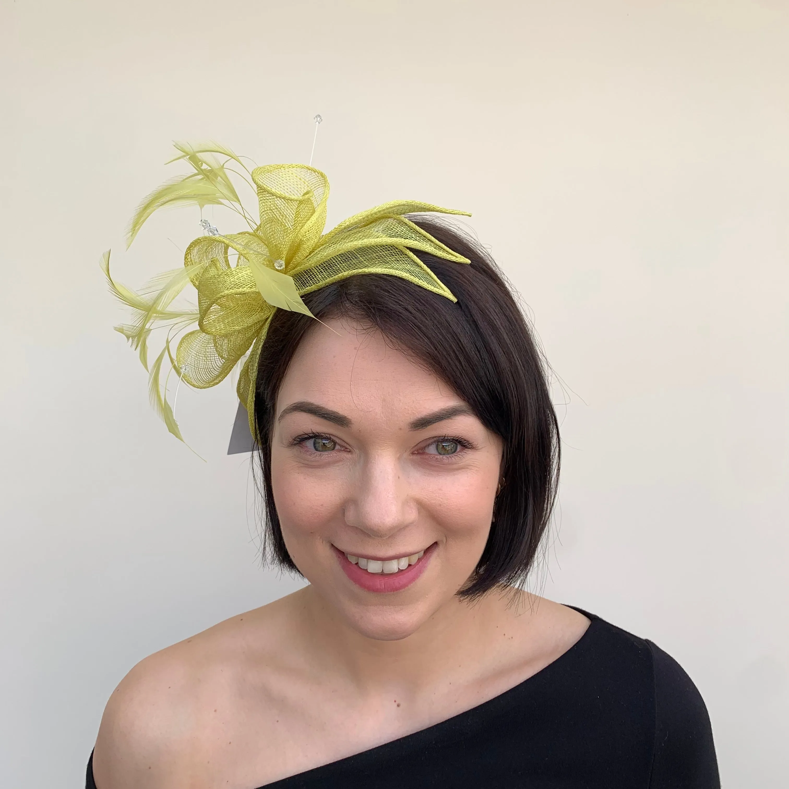 J Bees JB23/318 Fascinator in Greens
