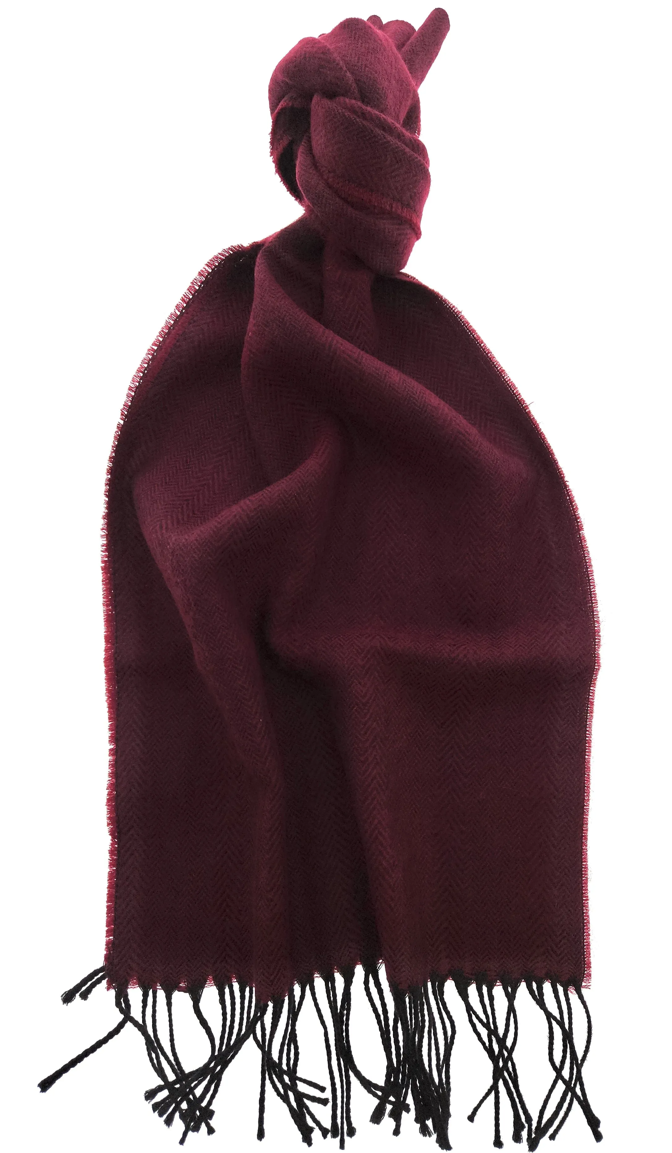 Lanvin Burgundy Luxurious Modern Pure Virgin Wool Scarf
