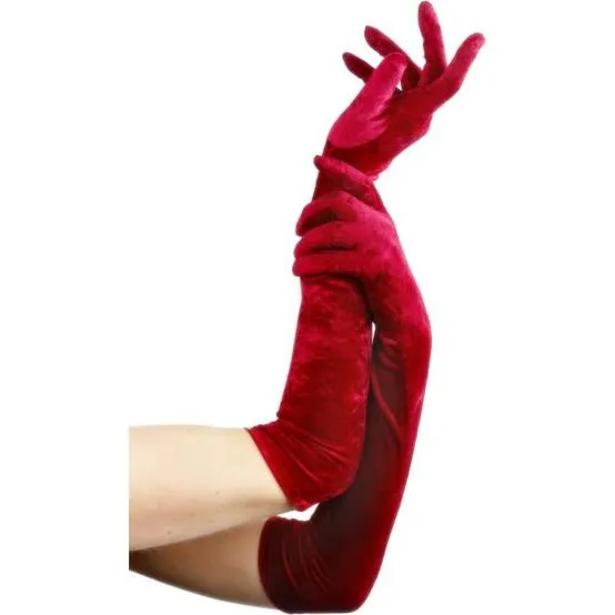 Long Velveteen Gloves for Women
