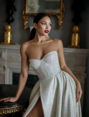 Lucy Beautiful Off-Shoulder With Gloves White Wedding Dress