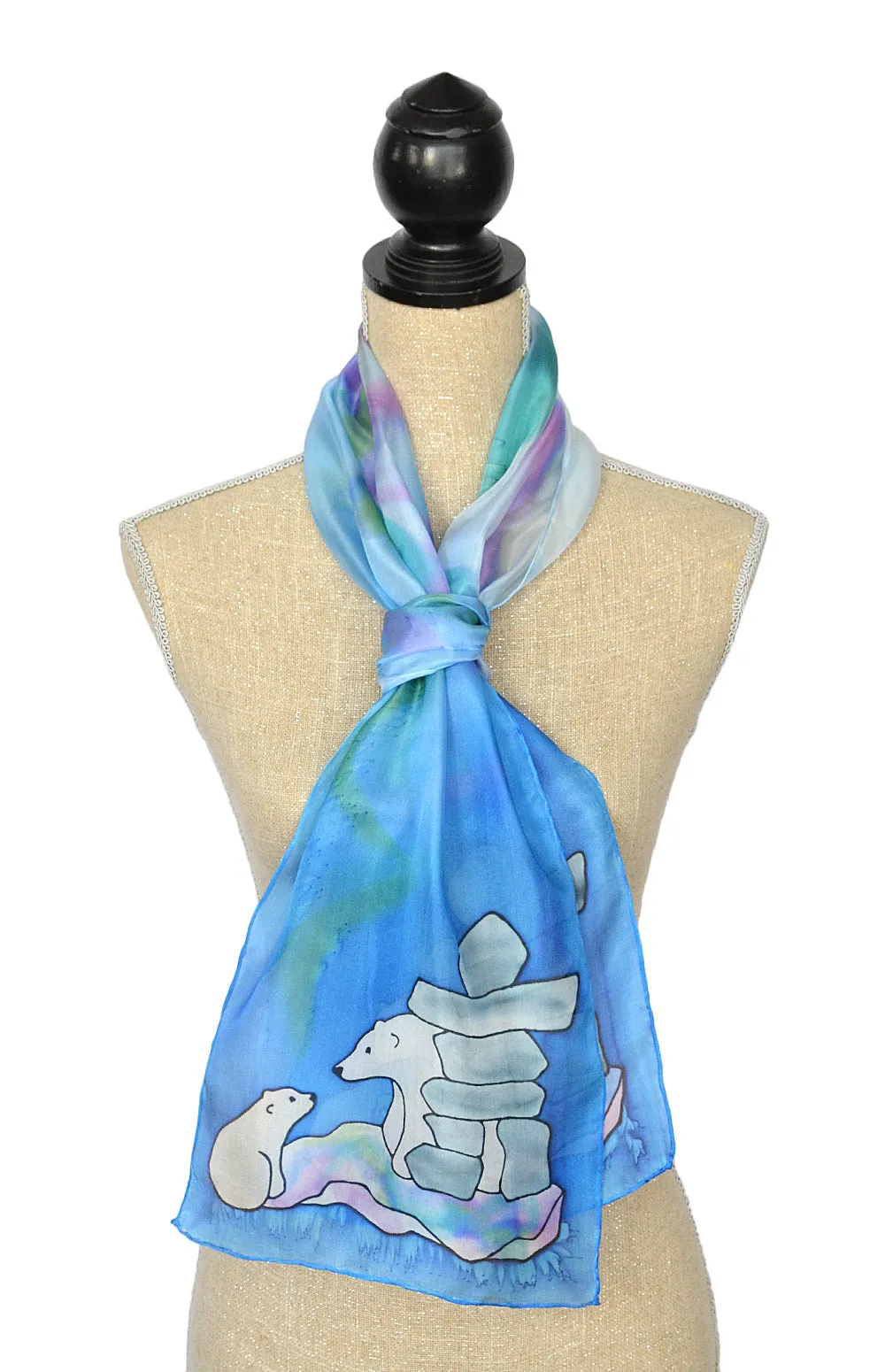 Mother and Cub Border Scarf | 11"x60"