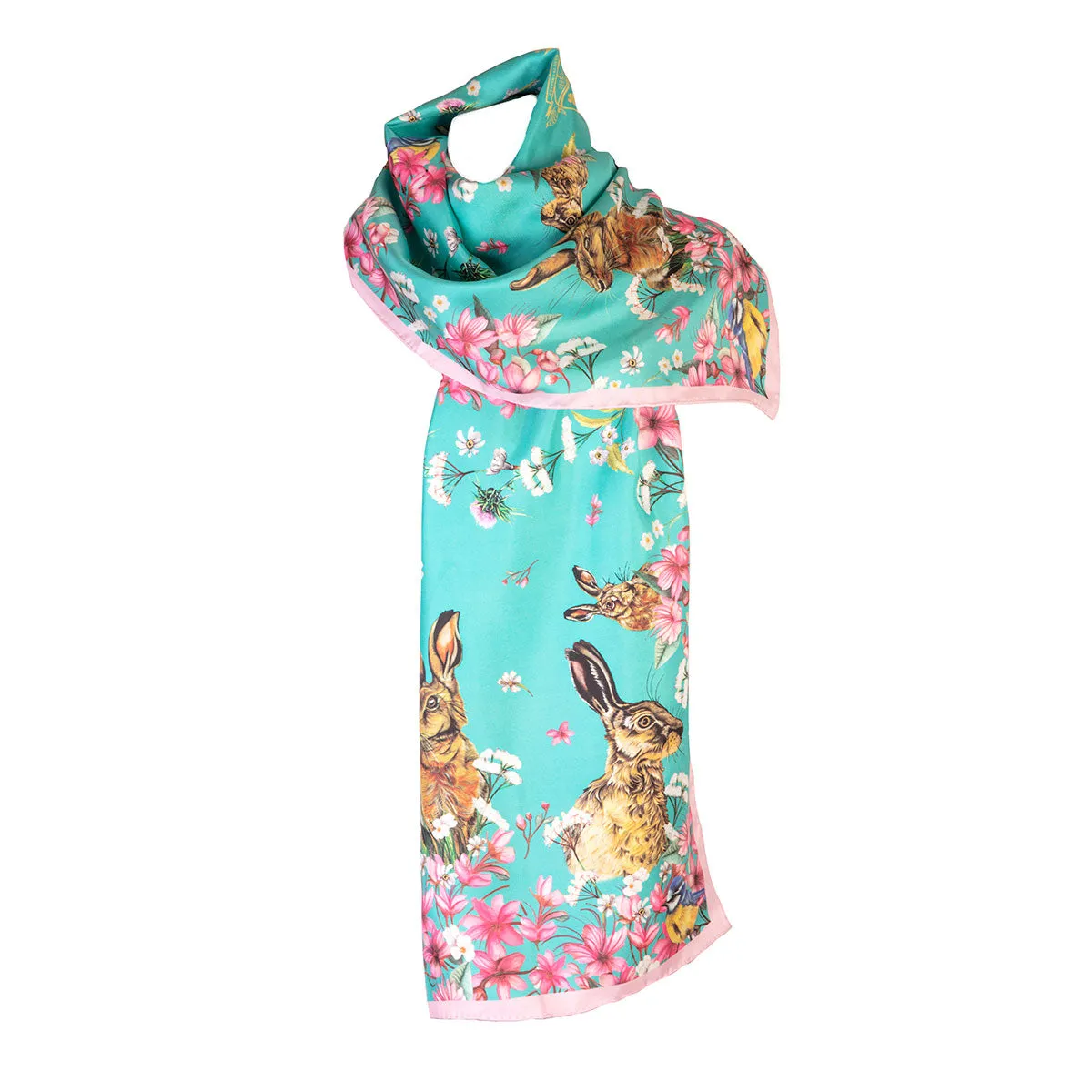 Oopsie Daisy Azure Classic Silk Scarf