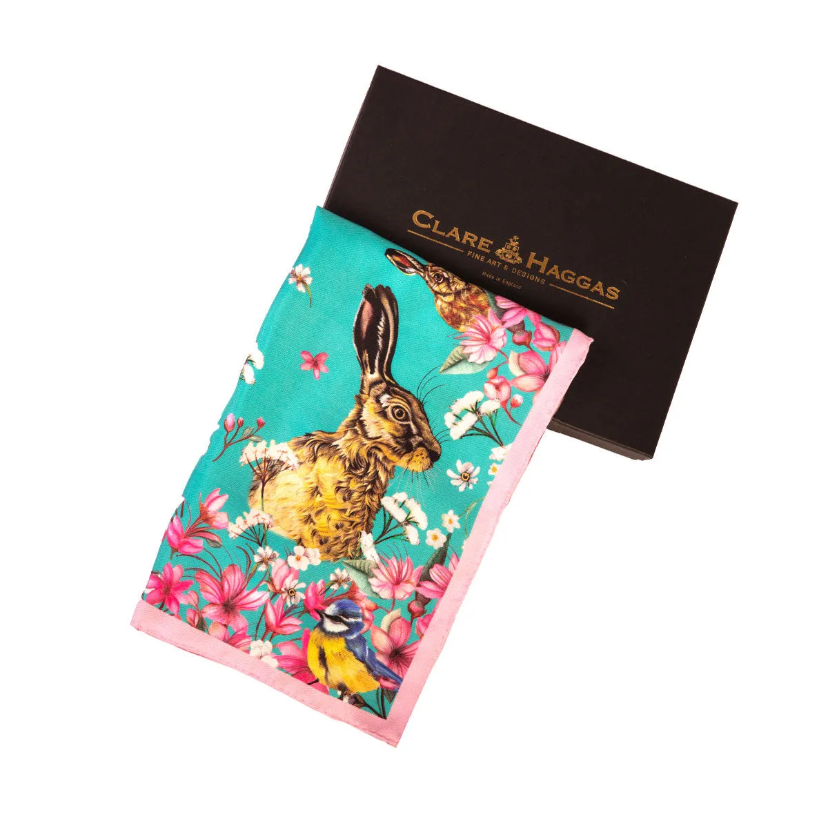 Oopsie Daisy Azure Classic Silk Scarf