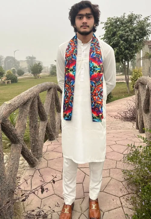 PAKISTANI BRAND SCARF FOR MEN - MULTICOLOR MANDALA