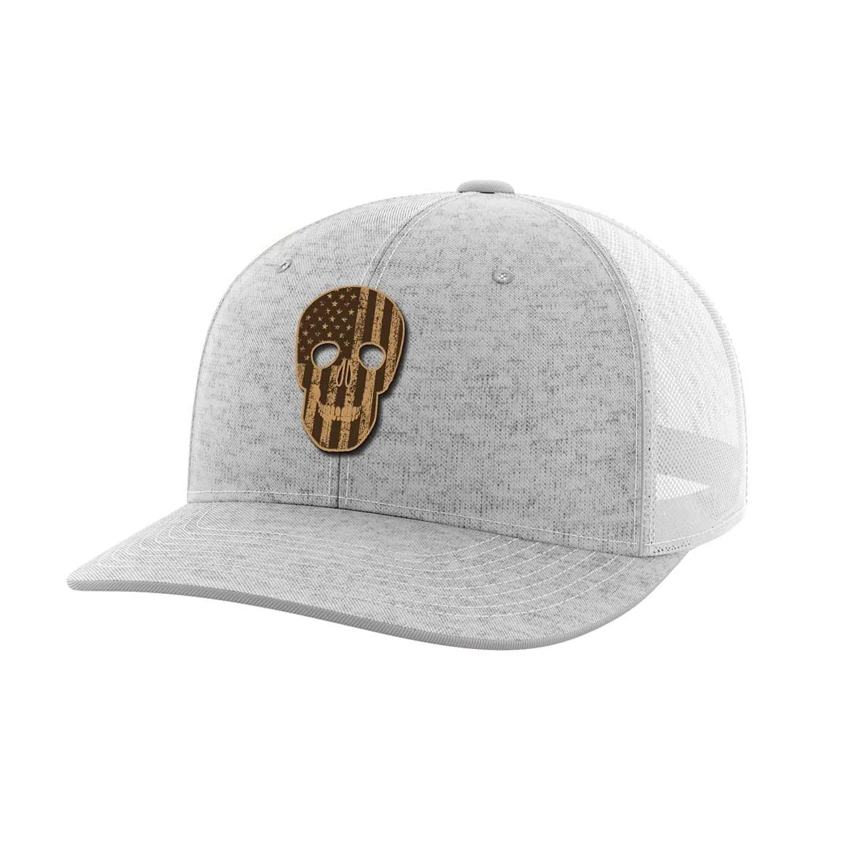 Skull Flag Leather Patch Hat